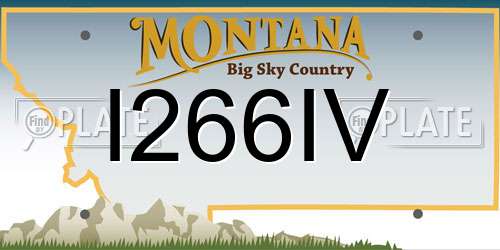 I266IV Montana License Plate