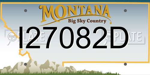 I27082D Montana License Plate