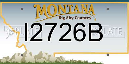 I2726B Montana License Plate