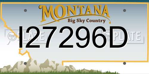 I27296D Montana License Plate
