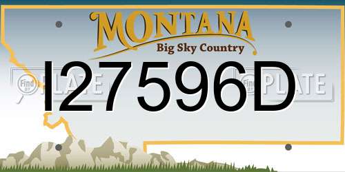I27596D Montana License Plate