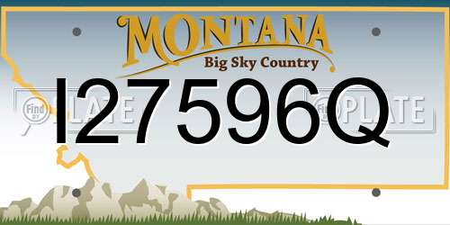 I27596Q Montana License Plate