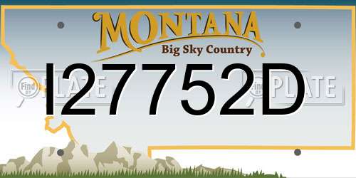 I27752D Montana License Plate