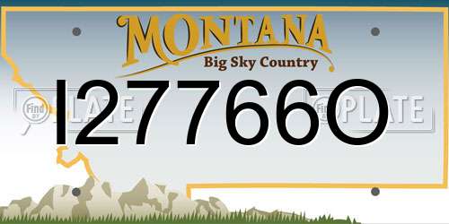 I27766O Montana License Plate