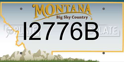I2776B Montana License Plate