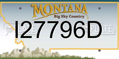 I27796D Montana License Plate