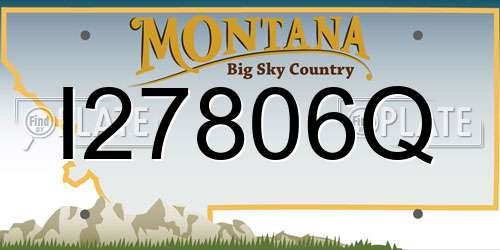 I27806Q Montana License Plate