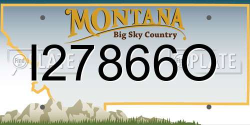 I27866O Montana License Plate