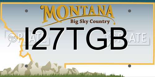 I27TGB Montana License Plate