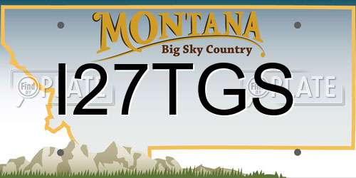 I27TGS Montana License Plate