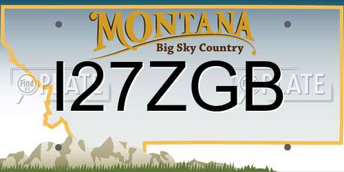 I27ZGB Montana License Plate