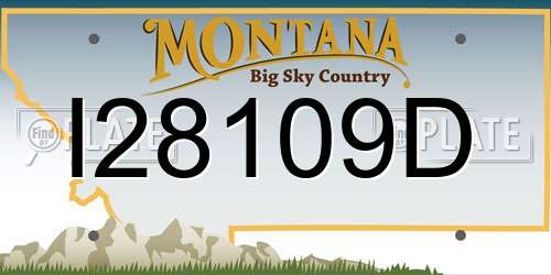 I28109D Montana License Plate