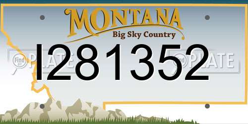 I281352 Montana License Plate