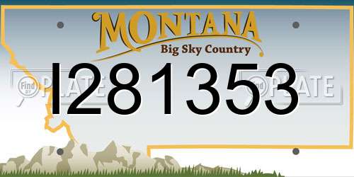 I281353 Montana License Plate