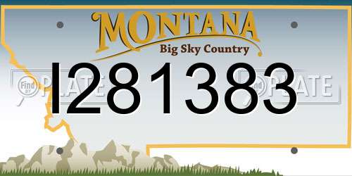 I281383 Montana License Plate