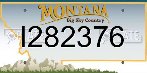 I282376 Montana License Plate