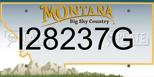 I28237G Montana License Plate