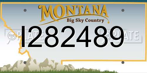 I282489 Montana License Plate