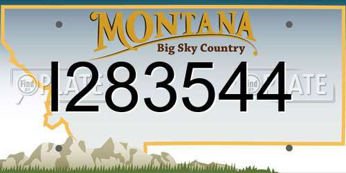 I283544 Montana License Plate