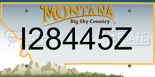 I28445Z Montana License Plate