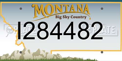 I284482 Montana License Plate