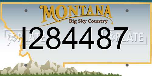 I284487 Montana License Plate