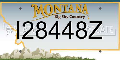 I28448Z Montana License Plate