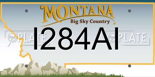 I284AI Montana License Plate