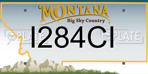 I284CI Montana License Plate