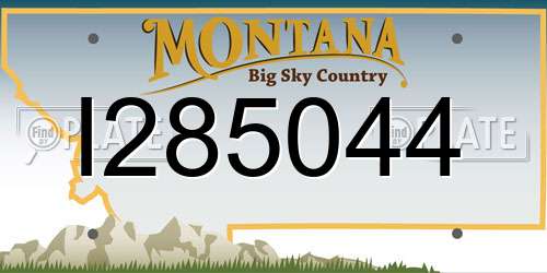 I285044 Montana License Plate