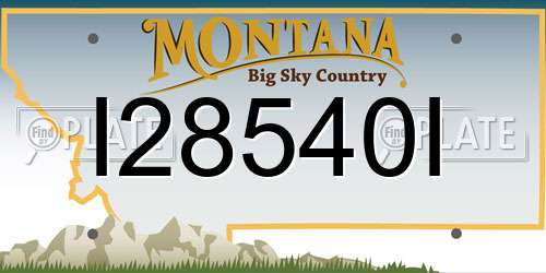 I28540I Montana License Plate