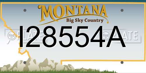 I28554A Montana License Plate