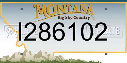 I286102 Montana License Plate