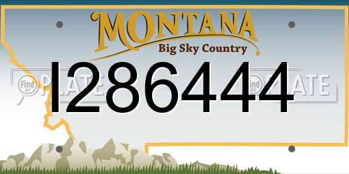 I286444 Montana License Plate