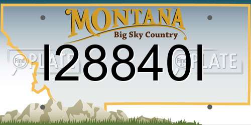 I28840I Montana License Plate