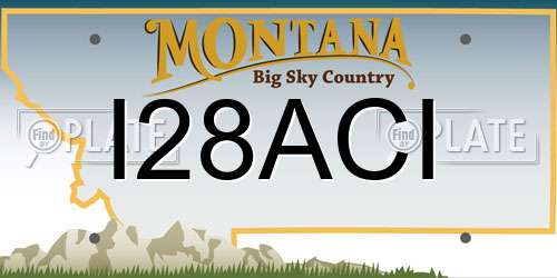 I28ACI Montana License Plate