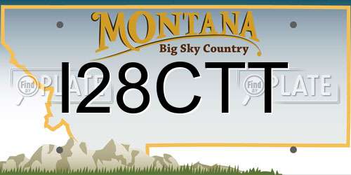 I28CTT Montana License Plate