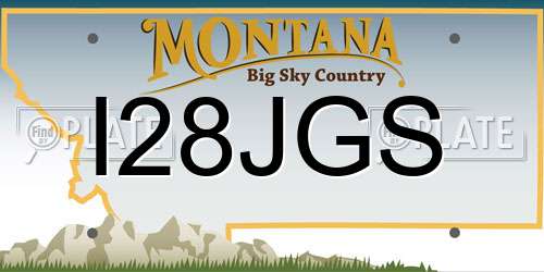 I28JGS Montana License Plate