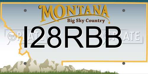 I28RBB Montana License Plate