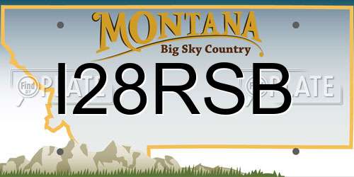 I28RSB Montana License Plate
