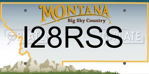 I28RSS Montana License Plate