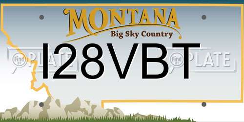 I28VBT Montana License Plate