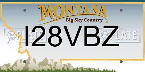 I28VBZ Montana License Plate