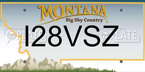 I28VSZ Montana License Plate