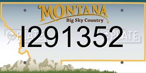 I291352 Montana License Plate