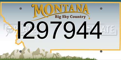 I297944 Montana License Plate