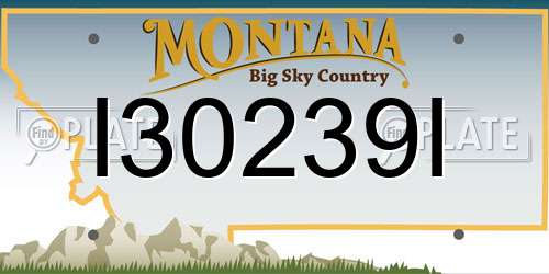 I30239I Montana License Plate