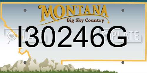 I30246G Montana License Plate