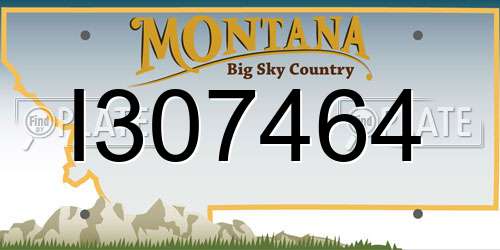 I307464 Montana License Plate