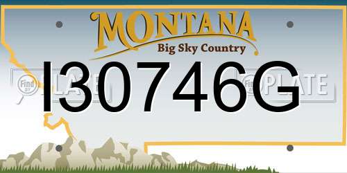 I30746G Montana License Plate